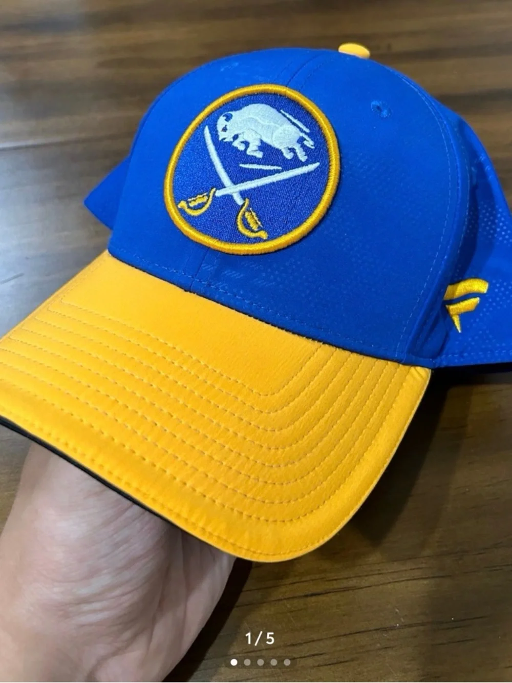 Fanatics Buffalo Sabres Royal Blue and Gold NHL Authentic Pro Hat - Picture 12 of 12